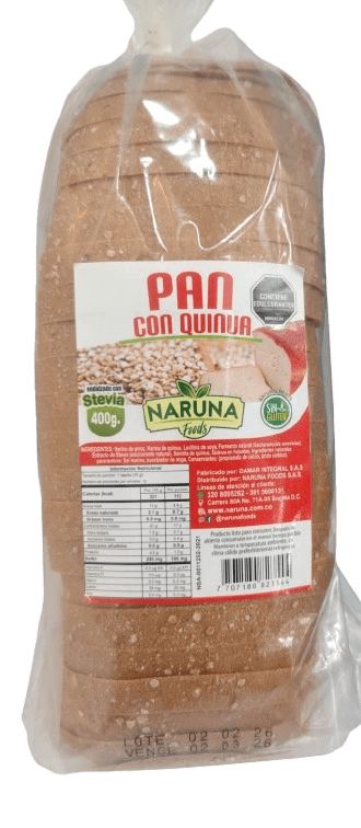 PAN TAJADO QUINUA x400g NARUNA